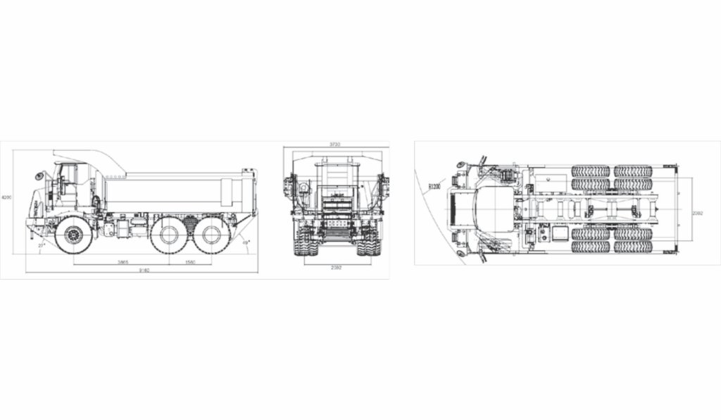 CMT66 Mining Truck Drawing