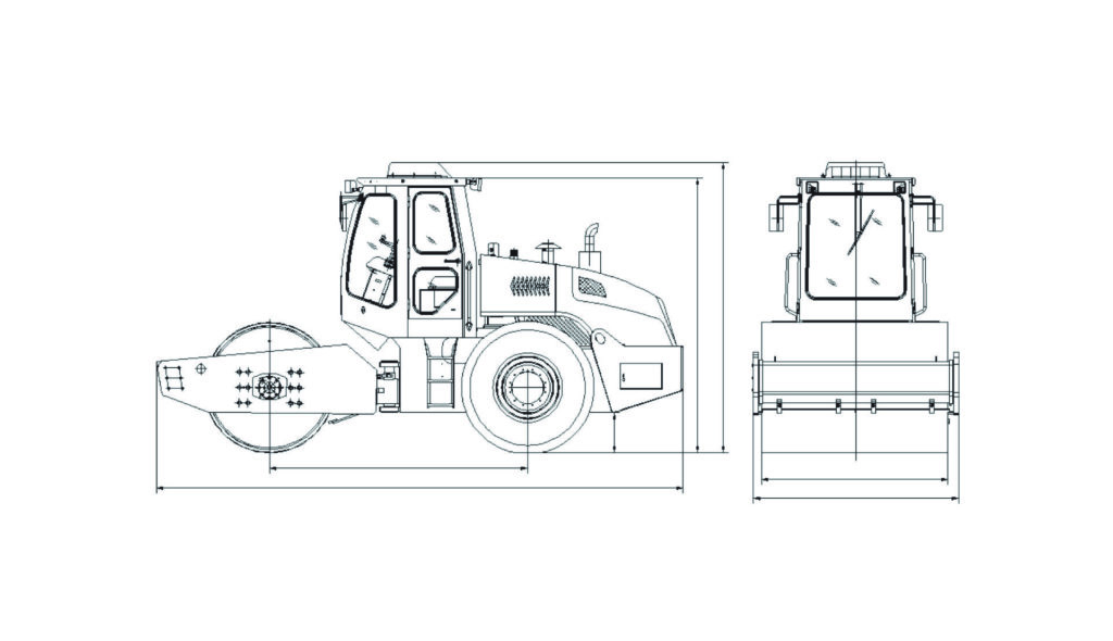 RB514 Vibratory Roller Drawing