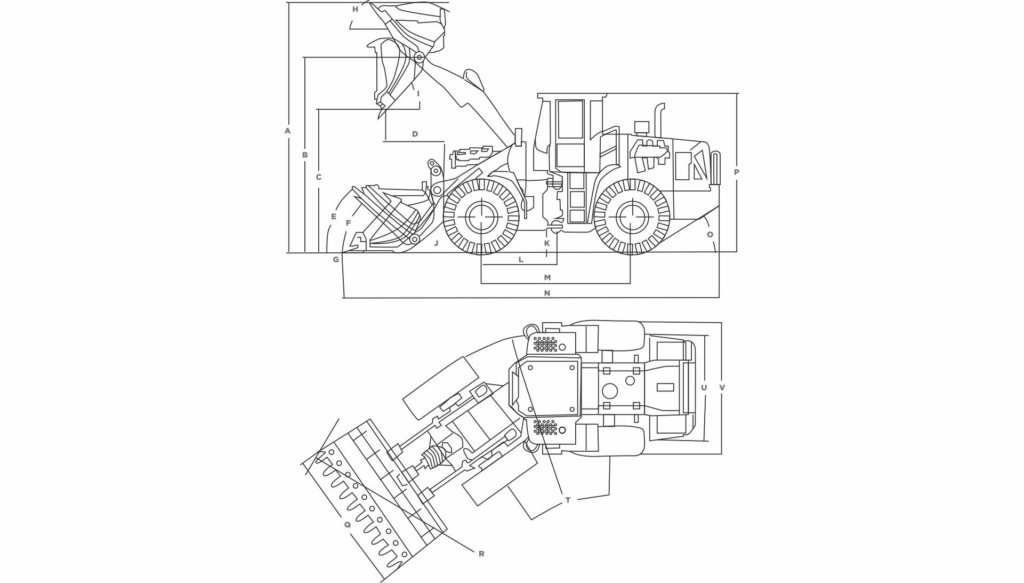 RB835 Wheel Loader Drawing